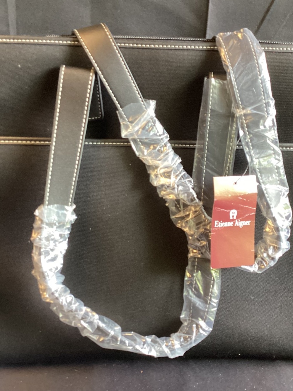 Etienne Aigner Black Canvas Tote